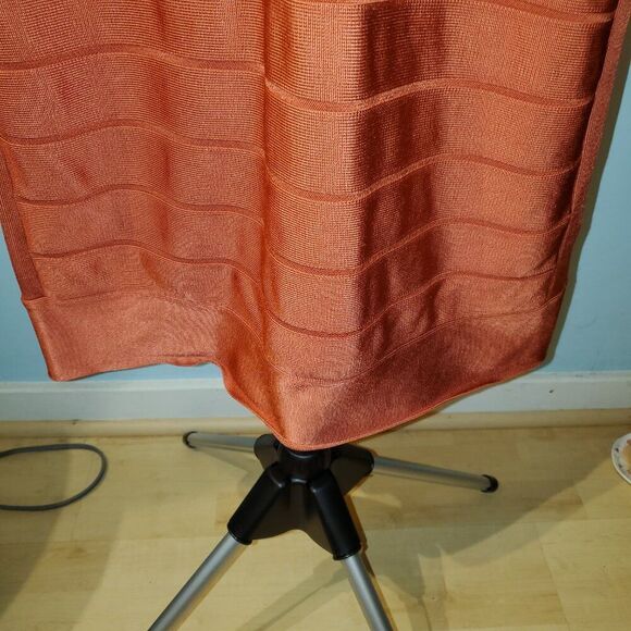 French Connection, Sz 16  Burnt Orange, Short Sleeve. Fall Dress - Picture 14 of 16